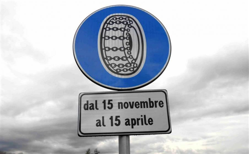 Obbligo di pneumatici invernali o catene a bordo